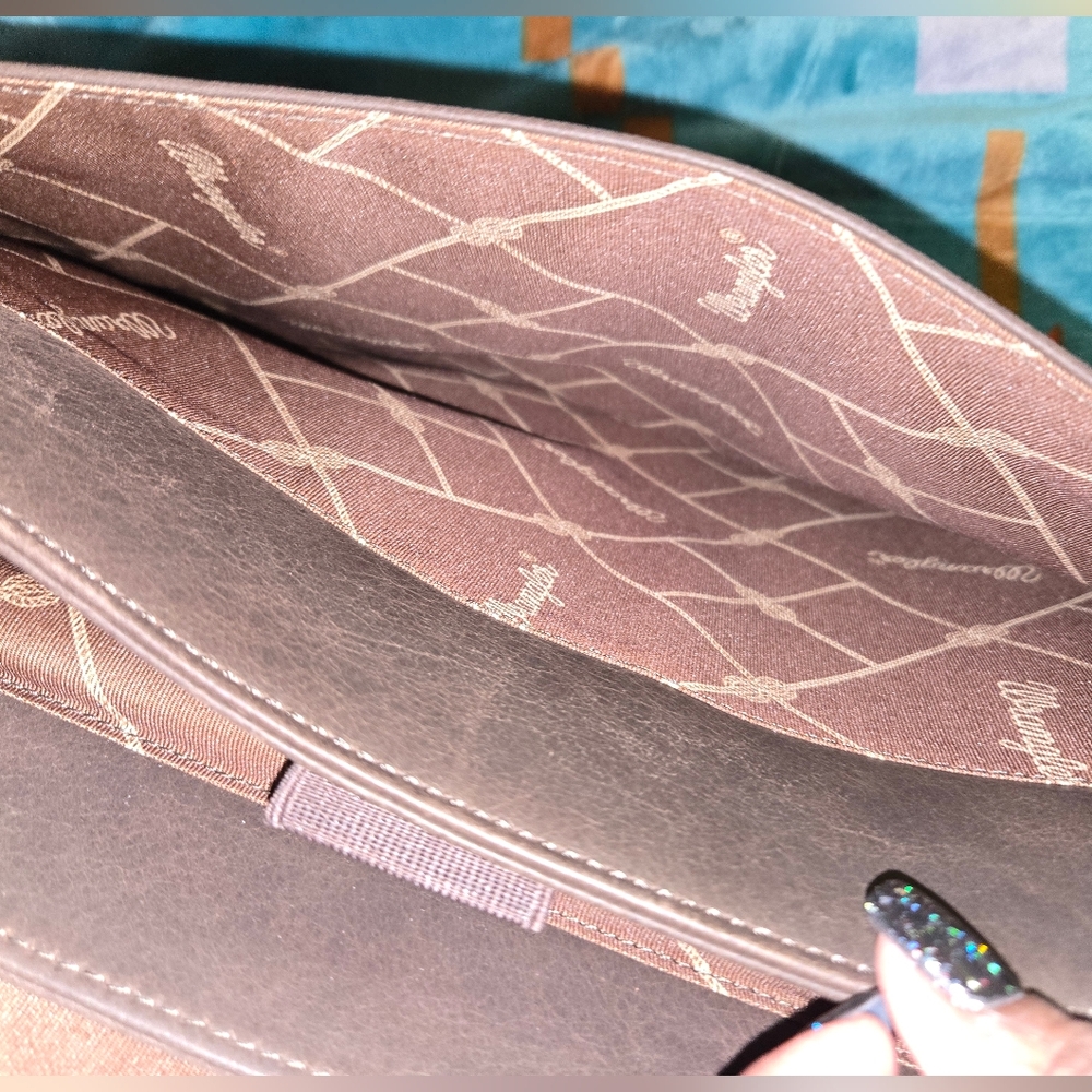 Wrangler Genuine Leather & Handtooled Briefcase Messenger Bag NWT - Picture 8 of 13